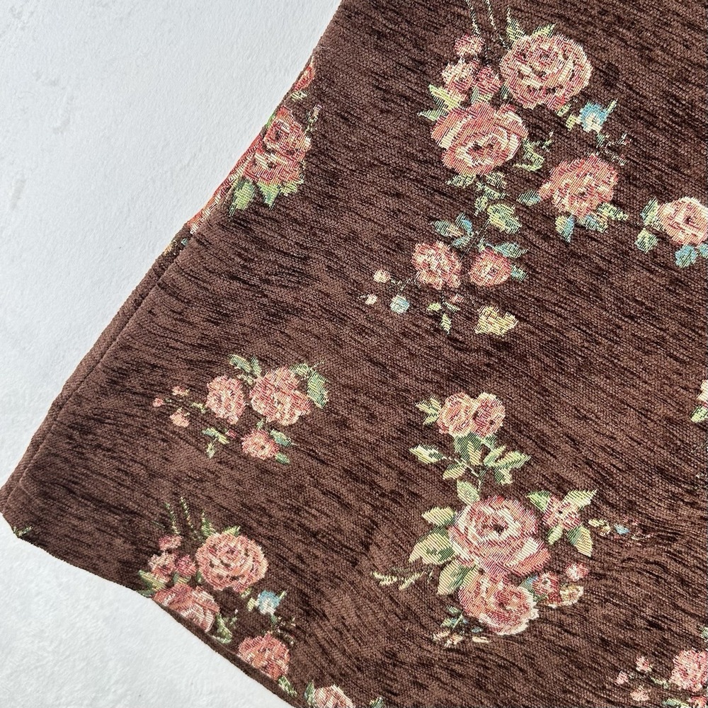 Pink Lily Tapestry Overall Dress Womens Size XL Brown‎ Floral Print Pockets - Picture 4 of 10